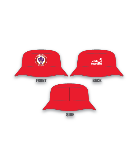 Towelling Bucket Hat – Red – Singapore Rugby Union